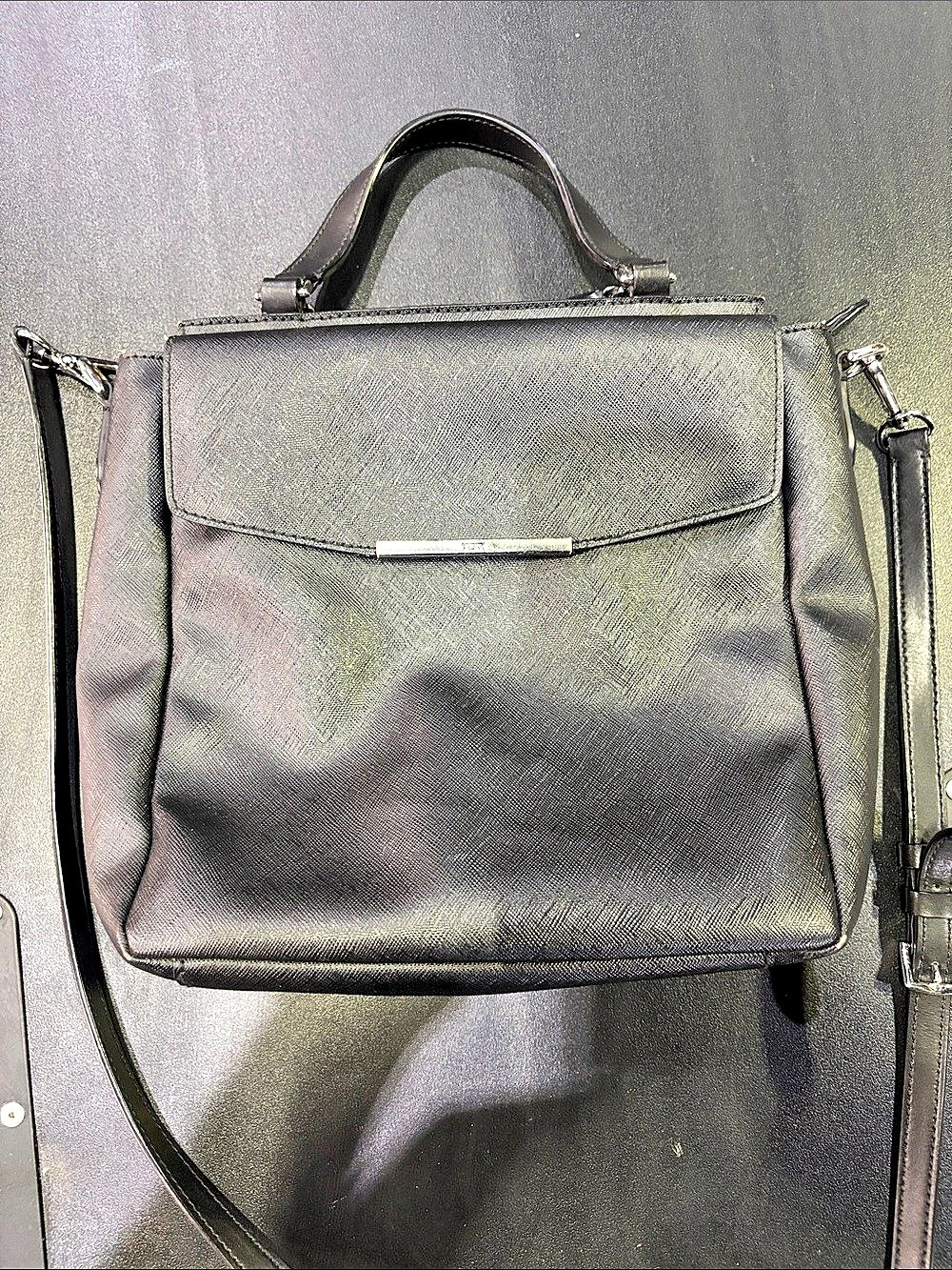 Tumi Black Structured Shoulder Bag